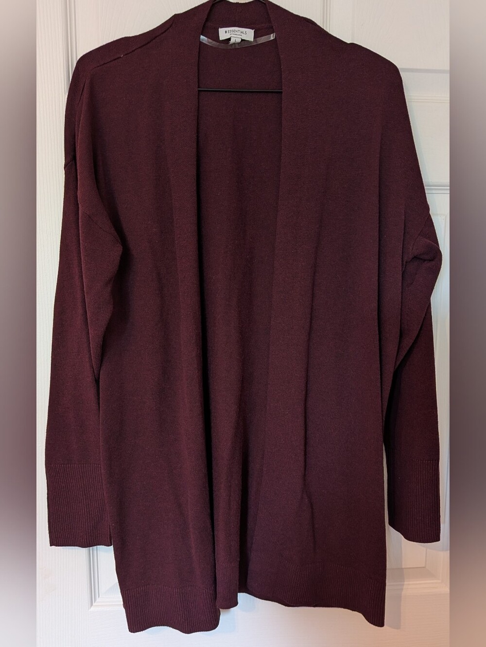 R Essentials Open-Front Cardigan Sweater - Maroon By Reitmans